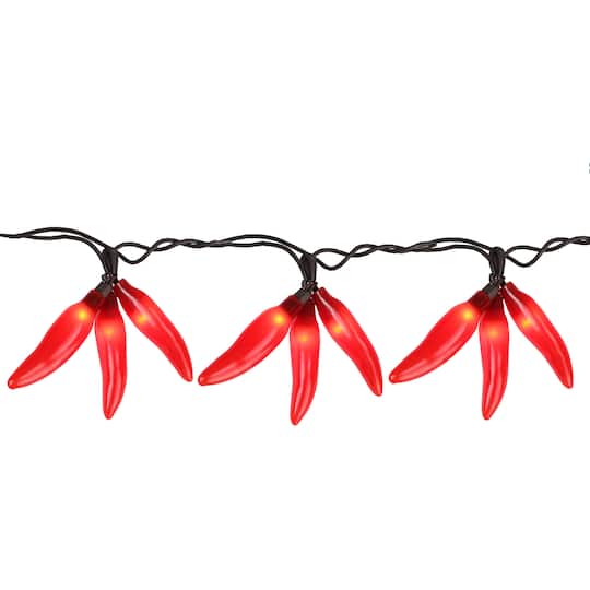 36ct. Orange Chili Pepper Clusters String Light Set By Northlight | 9 ft | Michaels®